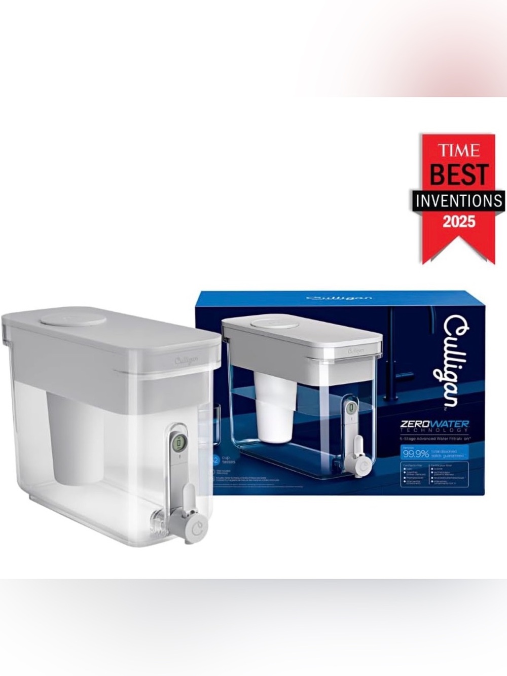 White ZeroWater Culligan Countertop Water Filtration Dispenser 💦